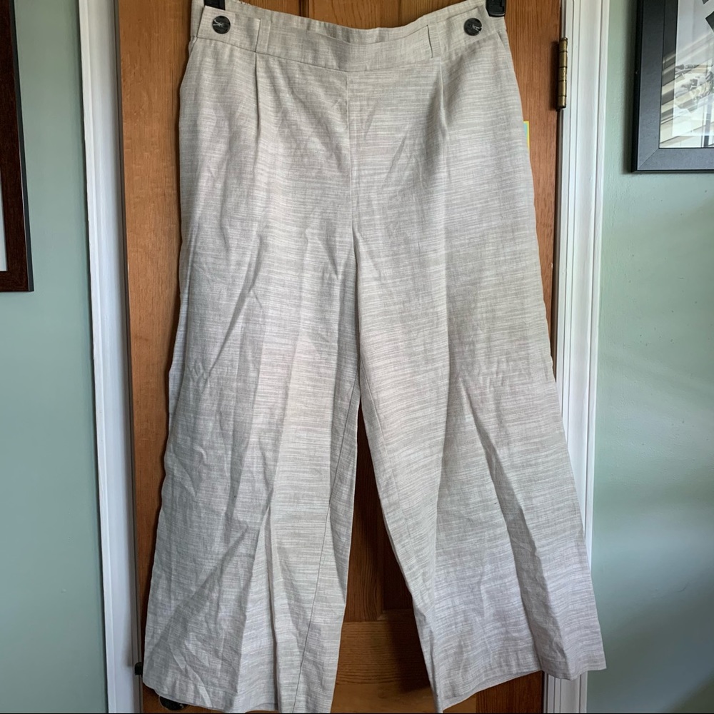 CeCe Linen Culottes - Cream Color - Size 14 - New
